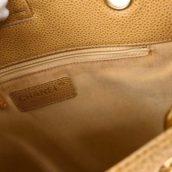 Chanel Beige Calfskin Petite Shopping Tote PST Chain Handbag 185152 - Picture 9 of 11